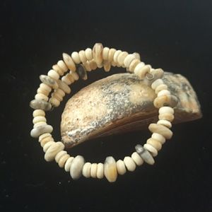 Handmade Multicolor Stone Bead Coil Bracelet